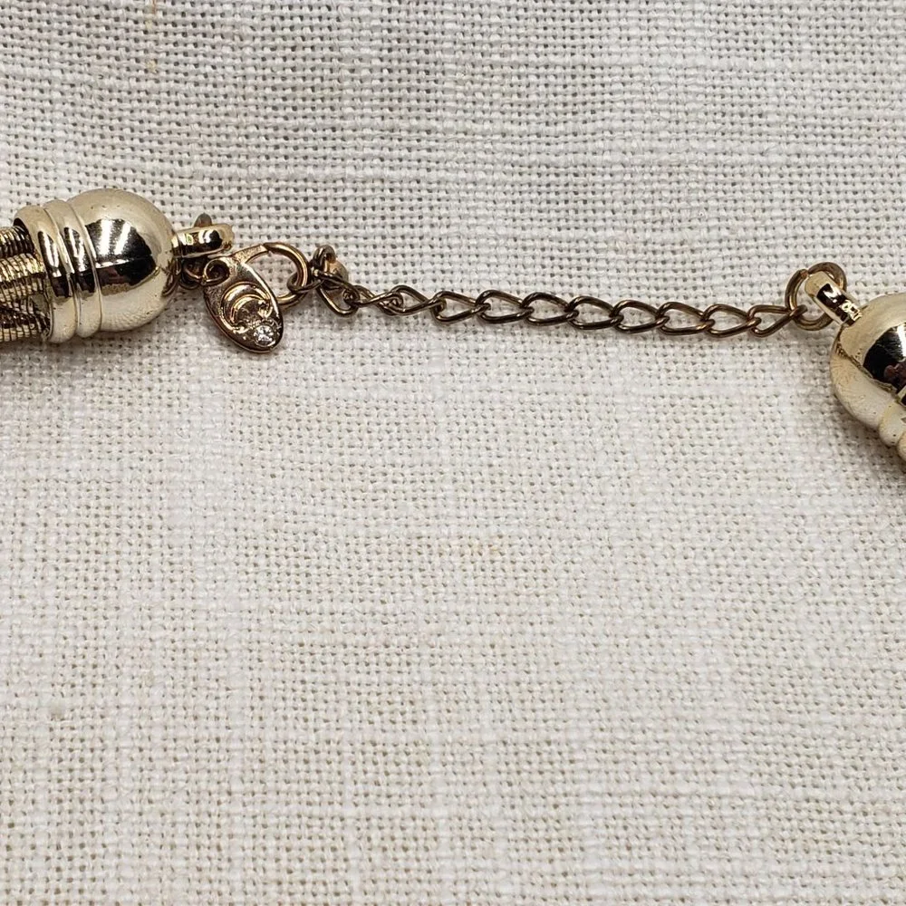 Samuel Edelman circus woven gold‎ tone soft choker necklace - Picture 10 of 10